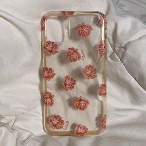 Coach iPhone rose case